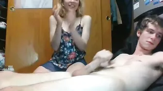 brokecollegecouple2  big breasted lady with huge ass caresses nipples