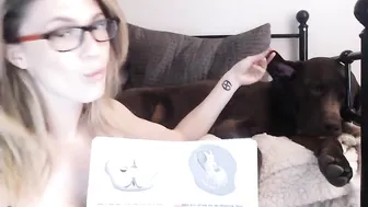 annbrooke  dark haired bitch caresses vaginal opening