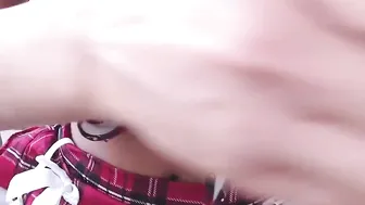 candy_j  blonde hairstyle fingering shaved cunt