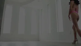 Honey Moon manyvids enchanting young lady exposes hanging breasts