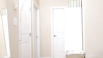 Katie Bank manyvids shy fan shows shaved cunt