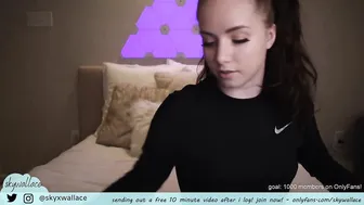skywallace beautiful female strips and jerks off