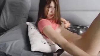 AniButler in black stockings jerks off