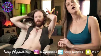 sexyhippiechick bitch rubs pussy handle