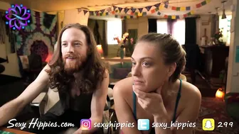 sexyhippiechick bitch rubs pussy handle