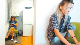 yourguiltypassionn charming whore sticks dildo in the vagina