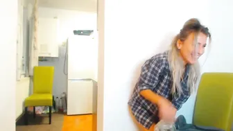 yourguiltypassionn charming whore sticks dildo in the vagina