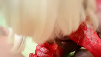 Dirty Lady elite slut jerks off dildo