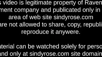 Sindy Rose blond slut jerking off dick