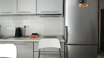 candymini naked beauty in the kitchen