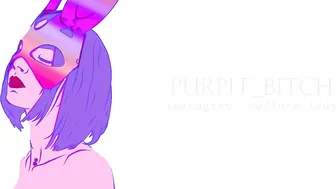 Purple_bitch gentle doll is washing in the shower