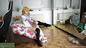 Lana Rain adorable slut relish both holes