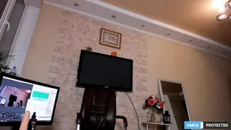 webskinny busty babe gently caresses her pussy