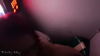 TrinityMay33 manyvids masturbating for a stranger in arcade