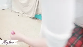 Hayliexo ManyVids School Girl Fox Tail Butt Plug Cumming