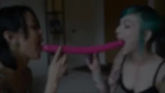 Cattie CatCandescent Kailey Ketchum ManyVids Messy Gagging Double Dildo Blowjob