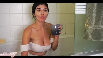 salaciouskitty naughty babe caresses hairy cunt