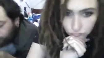 pizzaslutty98 Busty young lady jumping on a strap