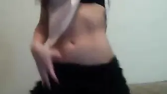 whitewiidow undresses and shows puffy bread