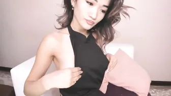 pureasa scoring bitch fucks herself with a dildo