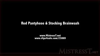 clips4sale Mistress T - red pantyhose and stocking brainwash 720p