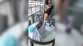 Adriana Chechik   white-haired slut fucks with phallus