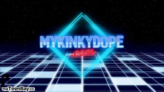 MyKinkyDope   cute baby fucks herself with black dildo fingers