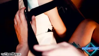 MyKinkyDope   cute baby fucks herself with black dildo fingers