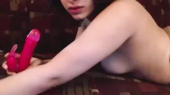 darlingrosette graceful bitch fucks both holes