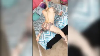 Daizha Morgann  luxurious mare caresses hairy cunt