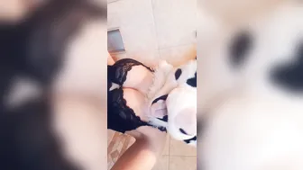 Dotti Pink  busty courage rides a dildo