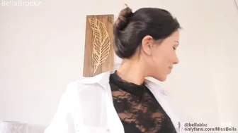 BellaBrookz  busty young lady erotically posing in a dress