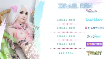 Zirael Rem  hot brunette girl gently masturbates cunt