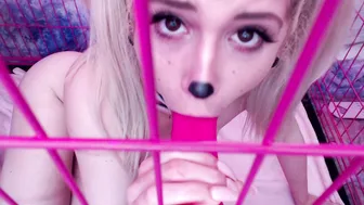 Bambie Doll  hot slut jumping on sex toy