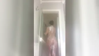 Sophie Dee  doll in stockings pulls pussy with fingers