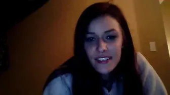 chloead pleasant babe touches sexual lips with fingers
