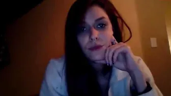 chloead pleasant babe touches sexual lips with fingers