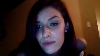 chloead pleasant babe touches sexual lips with fingers