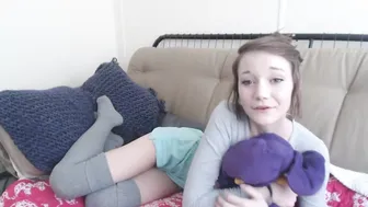 PrincessBambie  full breasted girl caresses shaved cunt