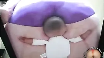 Mistress Stormy  sweet thing masturbates shaved cunt