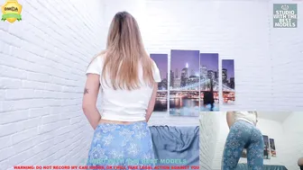 evacoy busty  cam girl  undresses and caresses her pussy