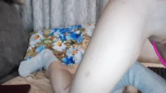 little_princess777 chick fucks herself with a big rubber dildo