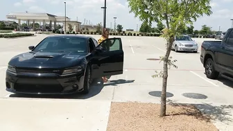 carrie lachance blonde takes off her stockings and daubs