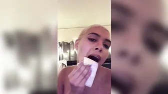 aaliyah hadid blissful quit performed  private  with a toy