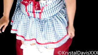 krystal davis gorgeous model strips and pulls pussy