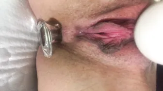 aidra fox onlyfans more pussy twitching, soaking wet with butt plug in