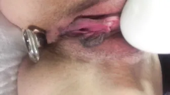 aidra fox onlyfans more pussy twitching, soaking wet with butt plug in