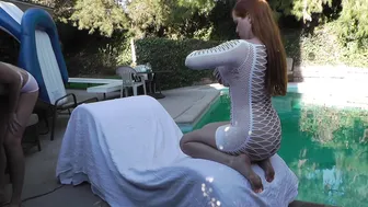 christie stevens onlyfans hot wet pool bts