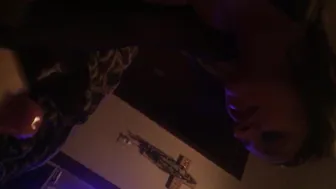 daddy slave pregnant wife swallowing hot cum