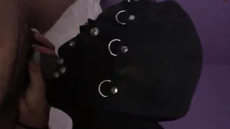 daddy slave pregnant wife leather sexy wearing mask